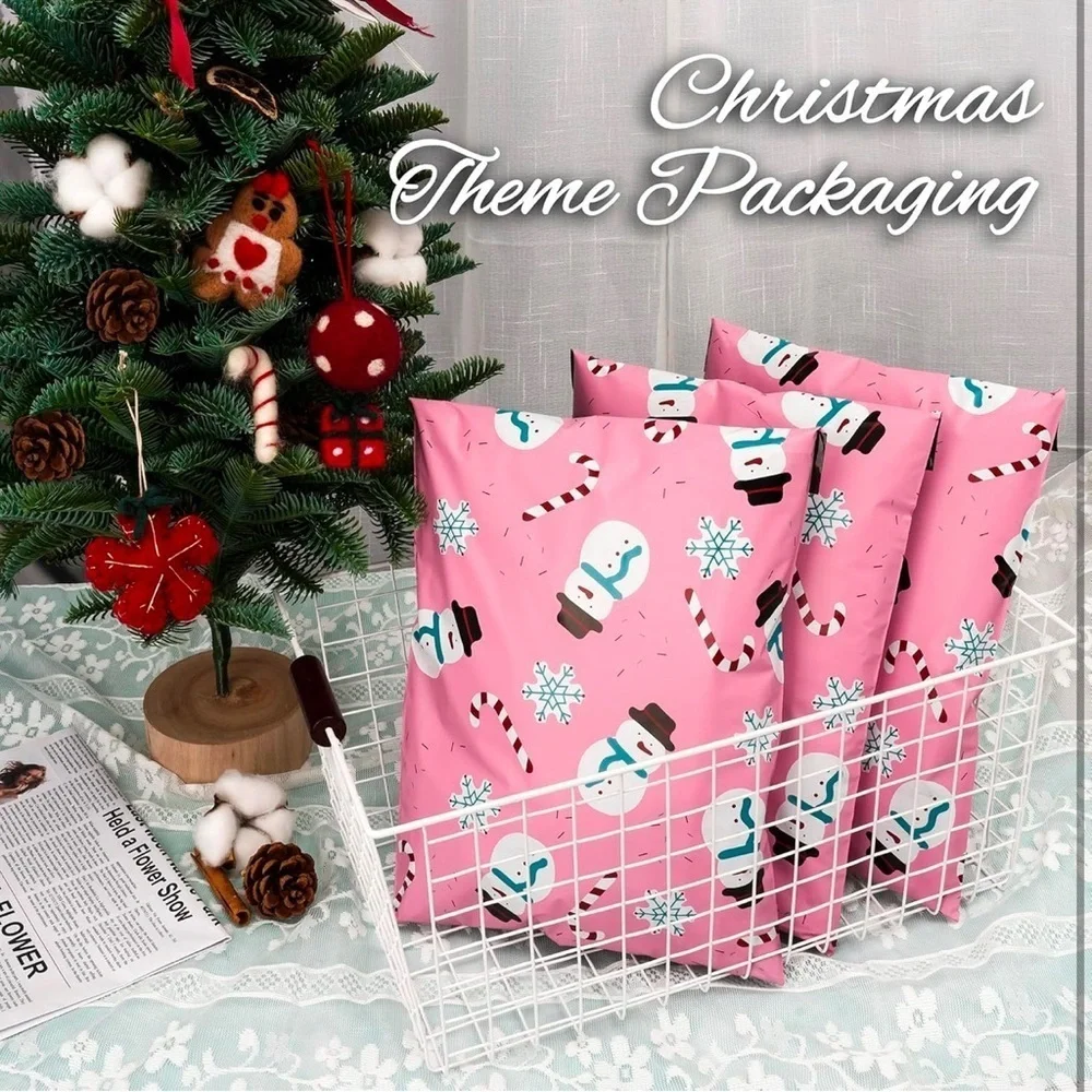 Christmas Snowmen Polymailer Bags 10pc 10x13in